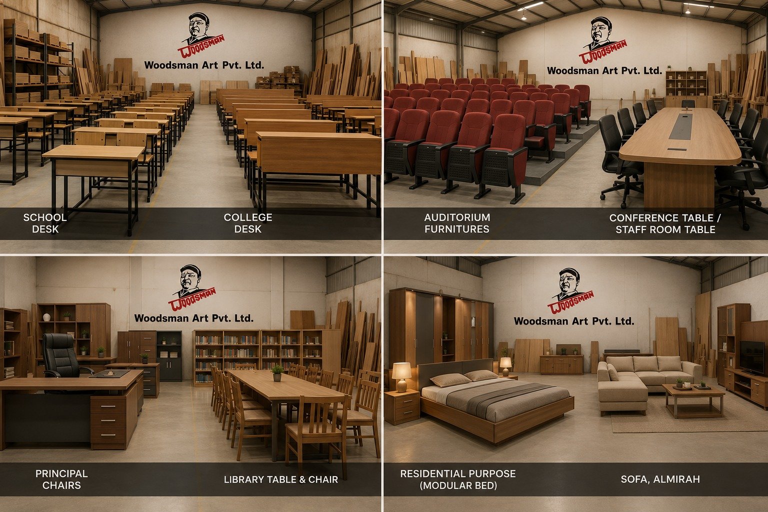 Woodsman commercial furniture and interior project