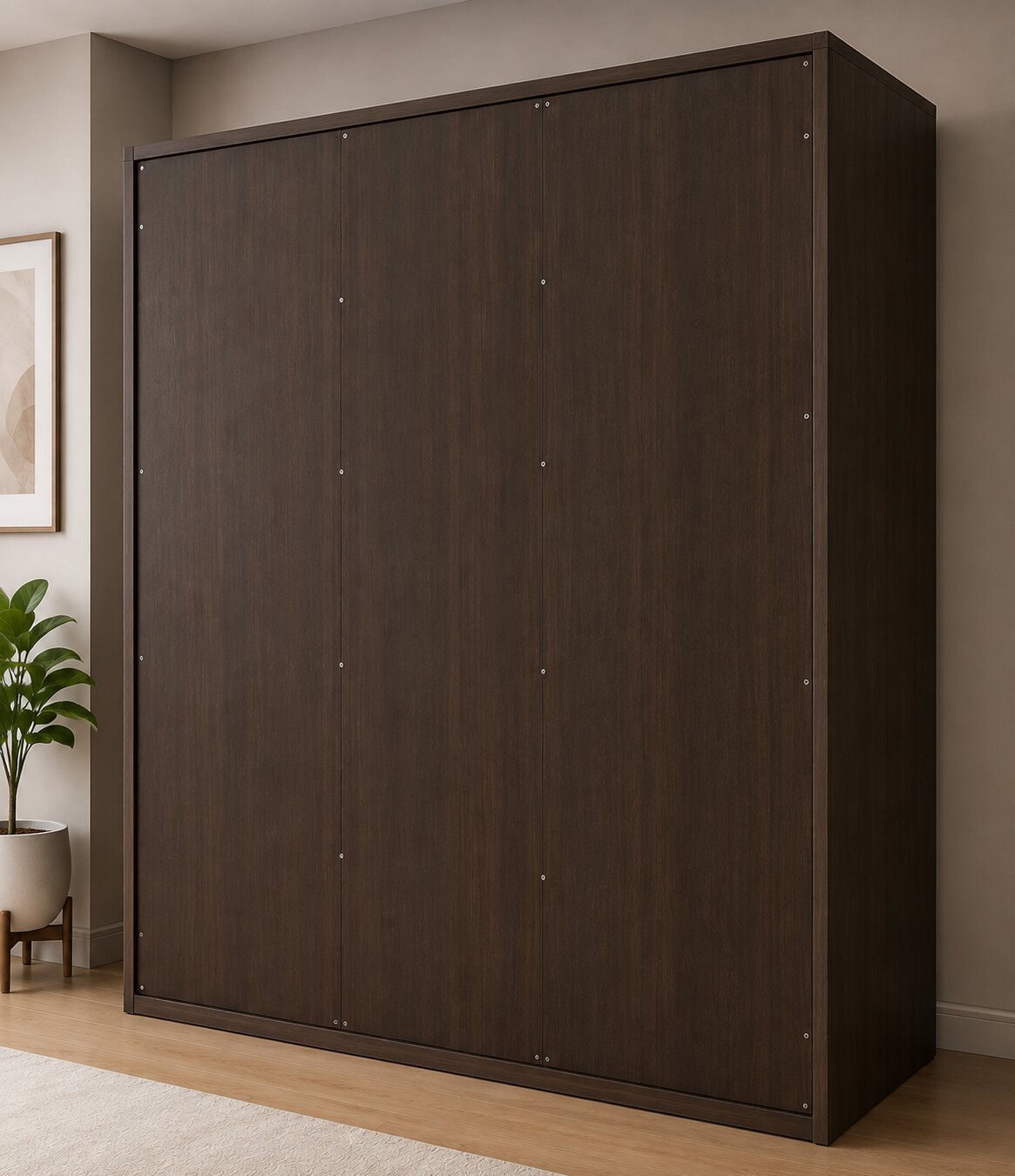 Sliding Door Wardrobe – Bitter Chocolate & Champagne Finish image 4