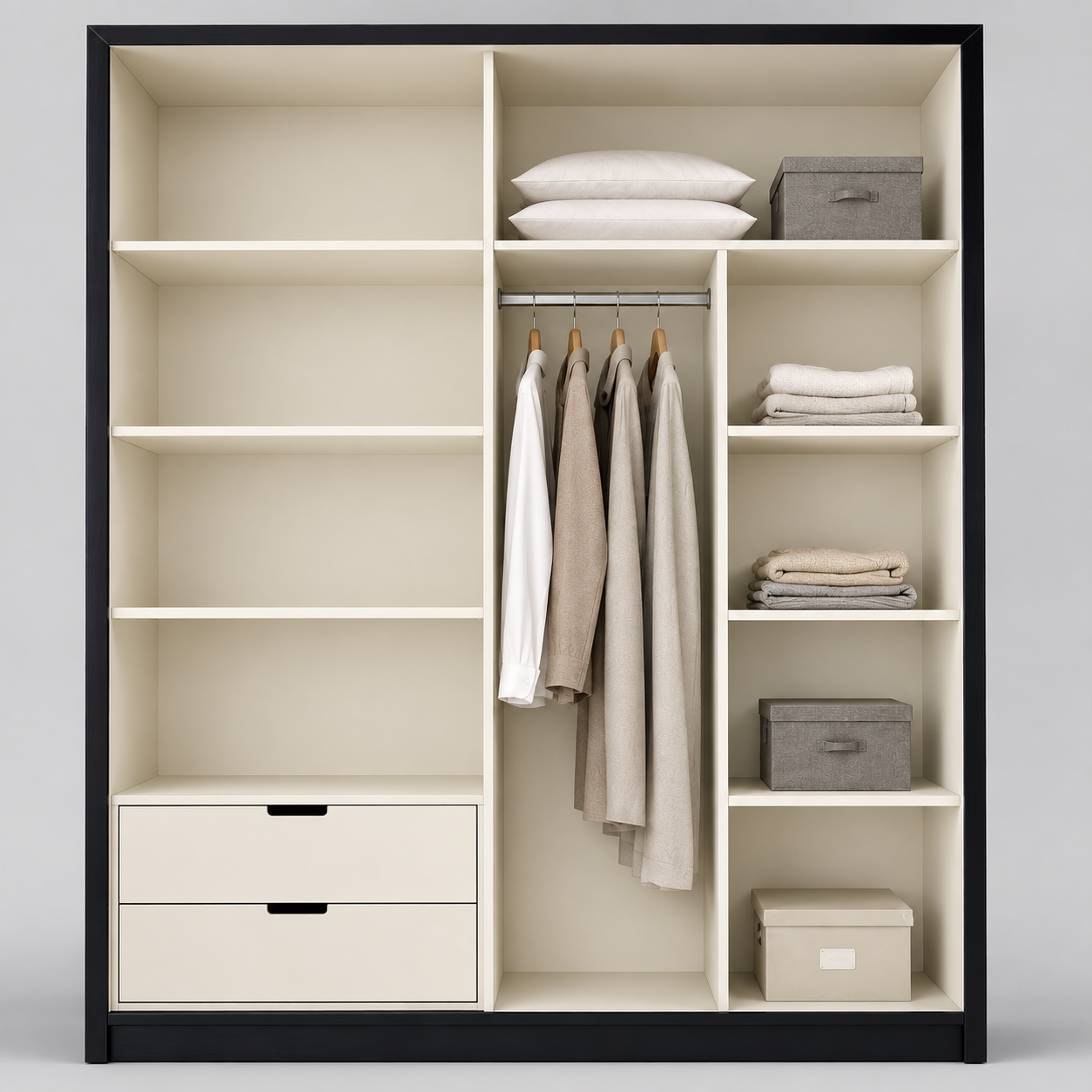 Sliding Door Wardrobe System – Graphite & Anthracite Finish image 2