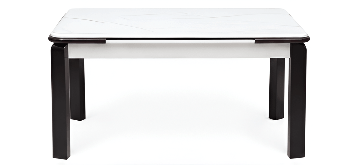 Woodsman Marble Dining Set: Dark Walnut Brown & Marble White image 2