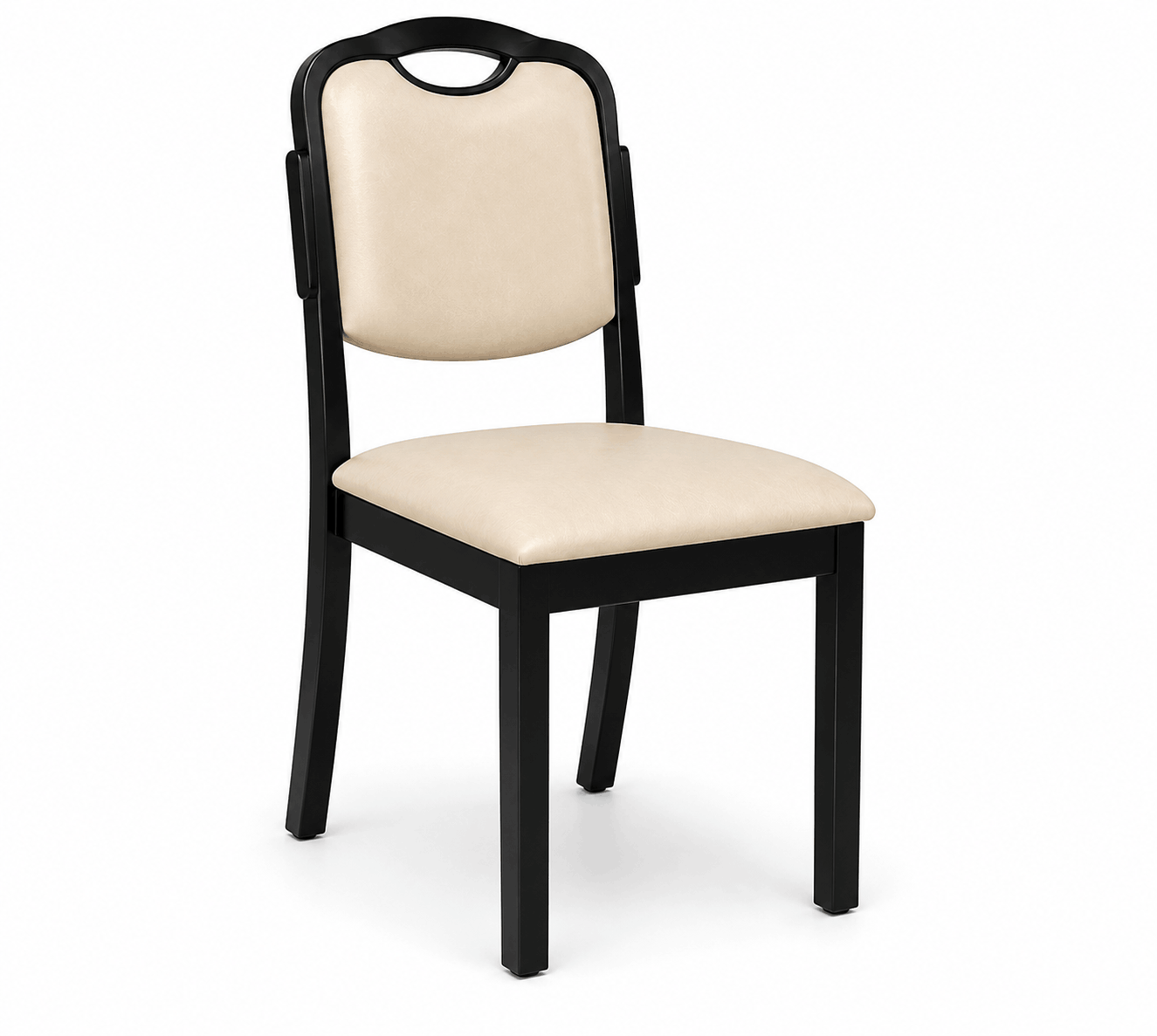 Woodsman Marble Dining Set: Matte Black & Warm Ivory image 5